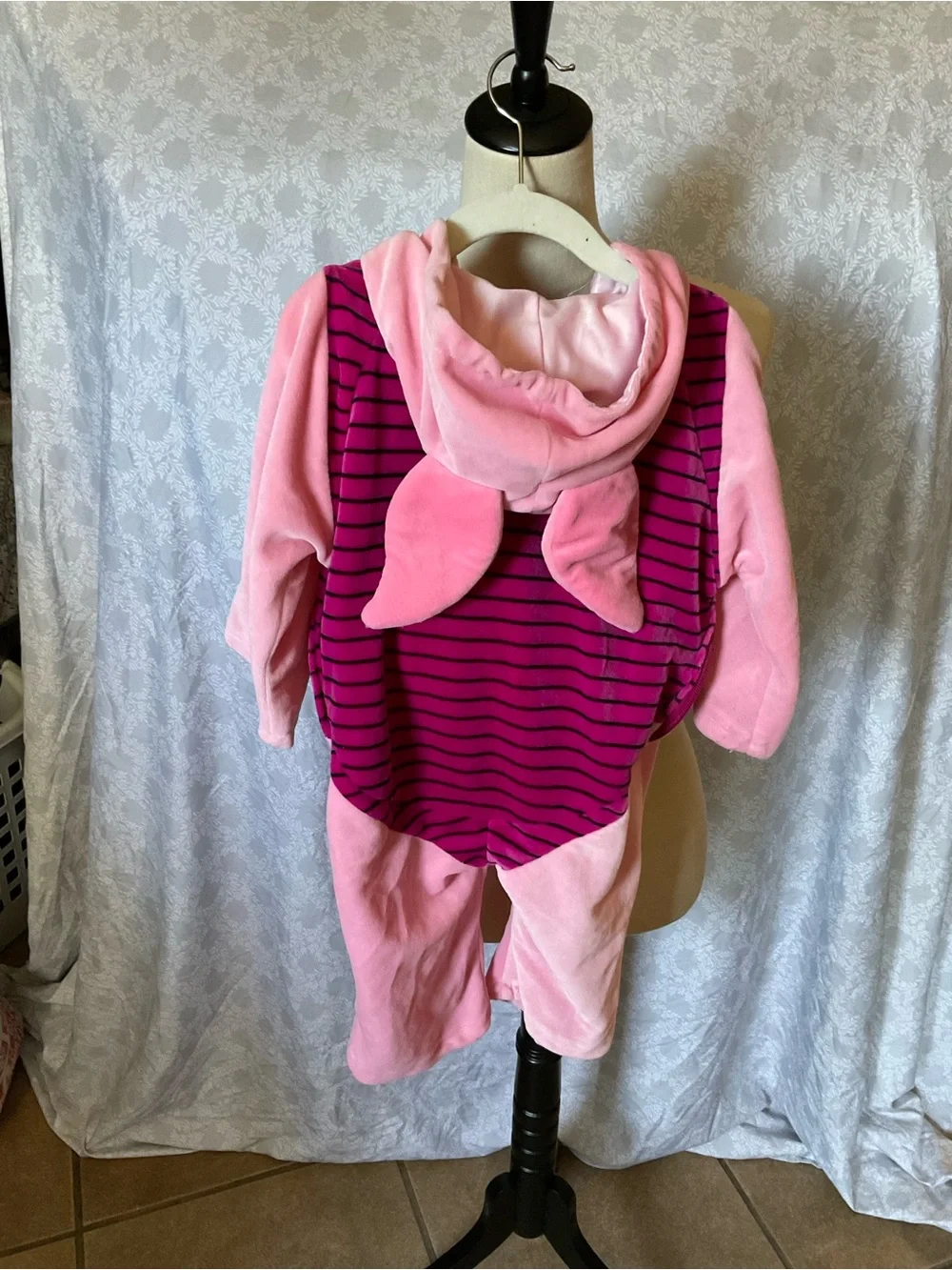 Disney Pink and Magenta Hooded Baby Romper - Picture 4 of 9